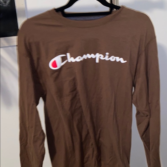 champion t shirt mens brown
